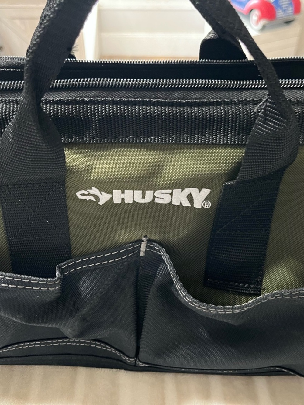 Husky Men's Olive Green and Black Tool Bag